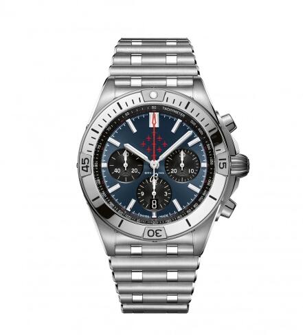 Replica Breitling Chronomat B01 42 Stainless Steel Red Arrows Rouleaux Watch AB01347A1C1A1
