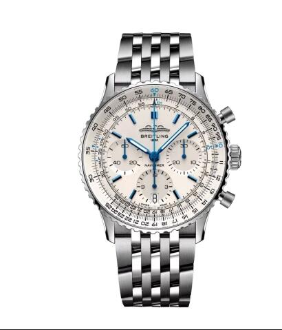 Breitling Navitimer B01 Chronograph 41 Stainless Steel White Boutique Bracelet Replica Watch AB0139A71G1A1