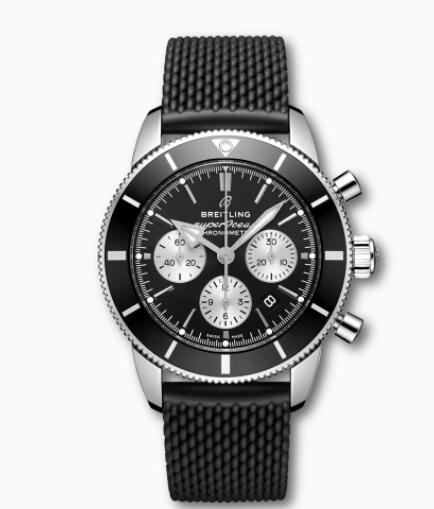 Breitling Superocean Heritage B01 Chronograph 44 Stainless Steel Black Replica Watch AB0162121B1S1