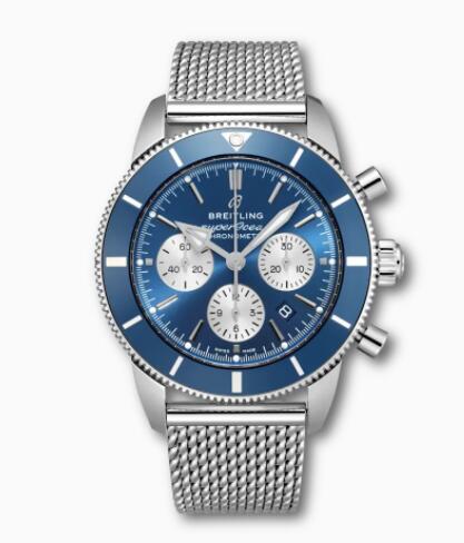 Breitling Superocean Heritage B01 Chronograph 44 Stainless Steel Blue Replica Watch AB0162161C1A1