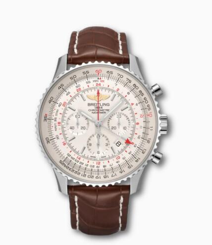 Replica Breitling Navitimer B04 Chronograph GMT 48 Stainless Steel Silver AB0441211G1P1 Watch