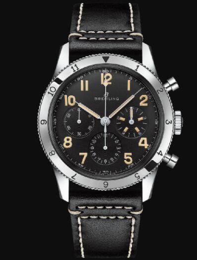 Breitling AVI Ref. 765 1953 Re-Edition Stainless Steel - Black Replica Watch AB0920131B1X1