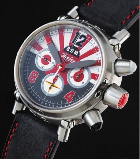 Replica Watch B.R.M Bombers-45-G-JP B.R.M Watch Bombers BOMBERS-45-G-JP Brushed Stainless Steel - Leather Strap