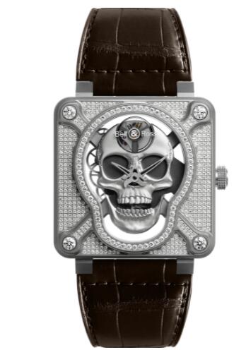 Bell and Ross BR 01 Replica Watch BR 01 LAUGHING SKULL FULL DIAMOND BR01-SKULL-SK-FLD