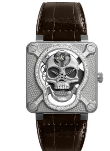 Bell and Ross BR 01 Replica Watch BR 01 LAUGHING SKULL LIGHT DIAMOND BR01-SKULL-SK-LGD