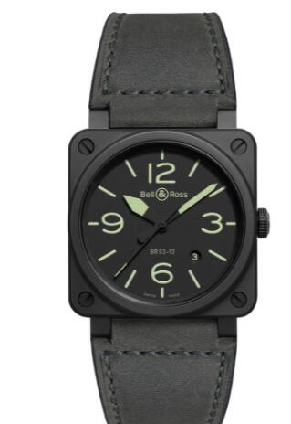 Bell and Ross BR 03 Replica Watch BR 03-92 NIGHTLUM BR0392-BL3-CE/SCA