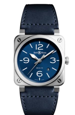 Bell and Ross BR 03 Replica Watch BR 03-92 BLUE STEEL BR0392-BLU-ST/SCA
