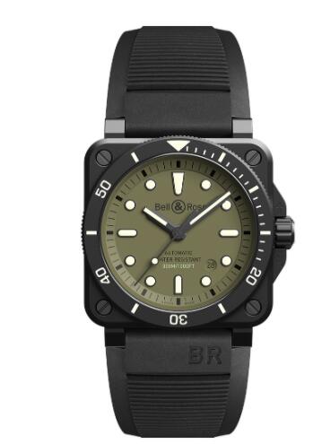 Bell and Ross BR 03-92 Diver Replica Watch BR 03-92 DIVER MILITARY BR0392-D-KA-CE/SRB