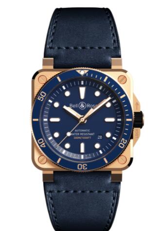Bell and Ross BR 03-92 Diver Replica Watch BR 03-92 DIVER BLUE BRONZE BR0392-D-LU-BR/SCA