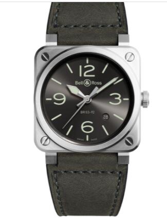 Bell and Ross BR 03 Replica Watch BR 03-92 GREY LUM BR0392-GC3-ST/SCA