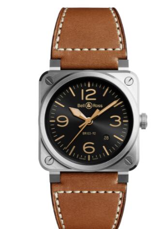 Bell and Ross BR 03 Replica Watch NEW BR 03-92 GOLDEN HERITAGE BR0392-GH-ST/SCA