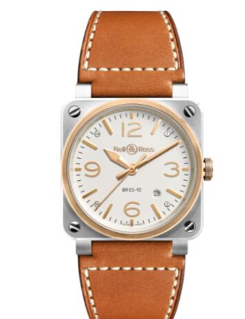 Bell and Ross BR 03 Replica Watch BR 03-92 STEEL & ROSE GOLD BR0392-ST-PG/SCA
