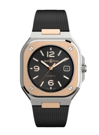 Bell and Ross BR 05 Replica Watch BR 05 BLACK STEEL & GOLD BR05A-BL-STPG/SRB