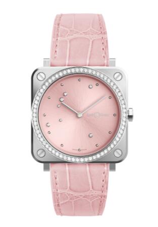 Bell and Ross BR S Replica Watch BR S PINK DIAMOND EAGLE DIAMONDS BRS-EP-ST-LGD/SCR