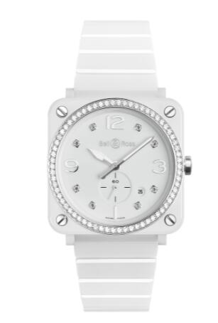 Bell and Ross BR S Replica Watch BR S WHITE CERAMIC DIAMONDS BRS-WH-CES-LGD/SCE