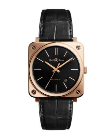 Bell and Ross BRS Replica Watch BR S-92 ROSE GOLD BRS92-BL-PG/SCR