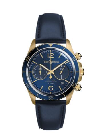 Bell and Ross BR V2-94 Replica Watch BR V2-94 AERONAVALE BRONZE BRV294-BLU-BR/SCA