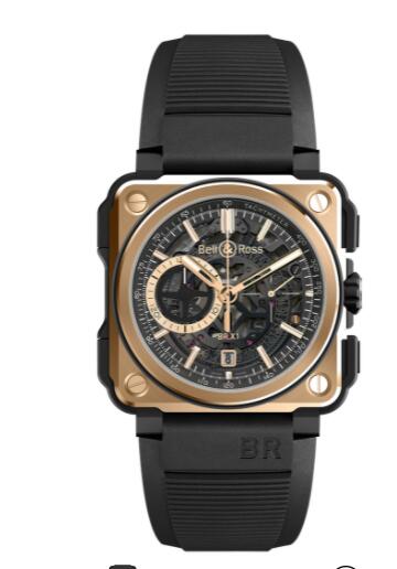 Bell and Ross BR X1 Chronograph Replica Watch BR-X1 ROSE GOLD & CERAMIC BRX1-CE-PG