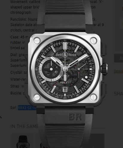 Bell and Ross BR X1 Chronograph Replica Watch BR-X1 BLACK TITANIUM BRX1-CE-TI-BLC