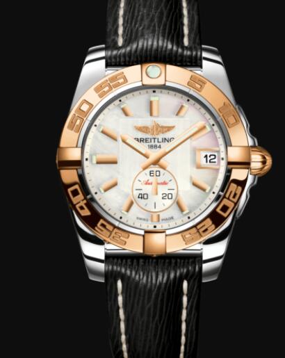 Replica Breitling Galactic 36 Automatic Stainless Steel & 18k Rose Gold - Mother-Of-Pearl watch C3733012/A724/213X/A16BA.1