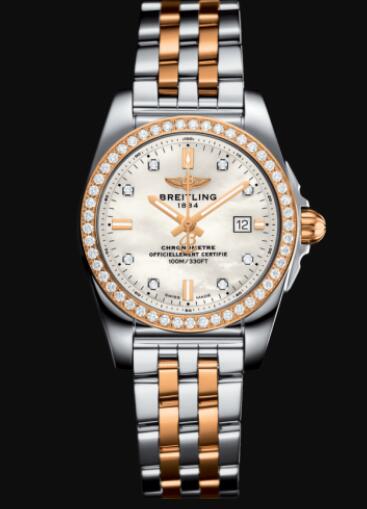 Replica Breitling Galactic 29 Sleek Stainless Steel - Mother-Of-Pearl Watch C72348531A1C1