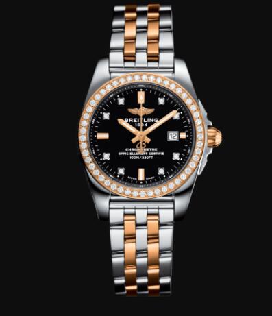 Replica Breitling Galactic 29 Sleek Stainless Steel - Black watch C72348531B1C1