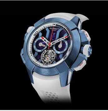 Replica Jacob & Co. Epic X Chrono Tourbillon Blue Titanium Watch EC360.20.AB.AB.ABRUA