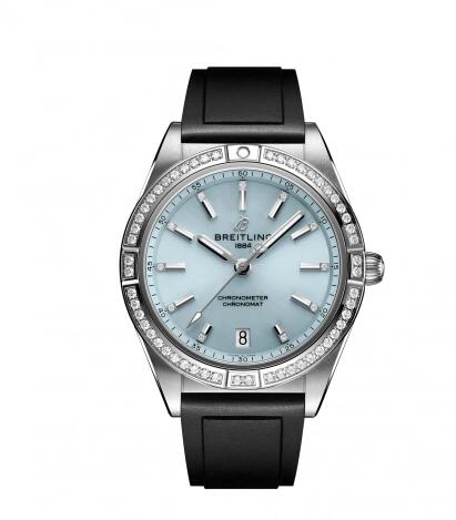 Breitling Chronomat Automatic 36 South Sea Stainless Steel White Gold Diamond Ice Blue Replica Watch G10380591C1S1 Breitling Chronomat Automatic 36 South Sea Stainless Steel White Gold Diamond Ice Blue Replica Watch G10380591C1S1