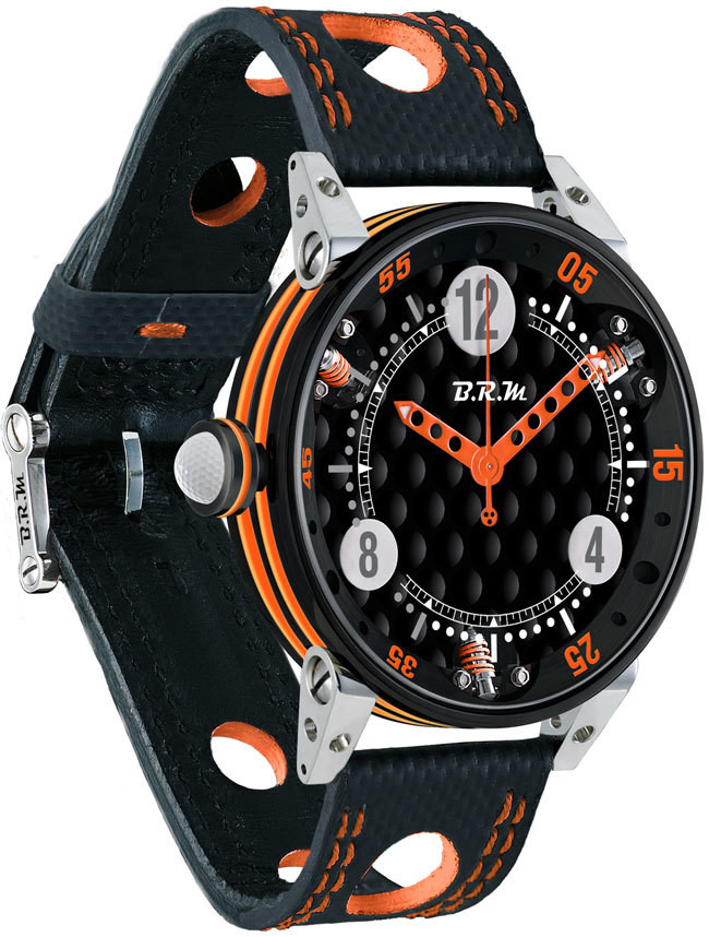 Brm Gulf Watch Replica BRM 6-44 Golf Black Dial Orange GF6-44-SA-N-AO