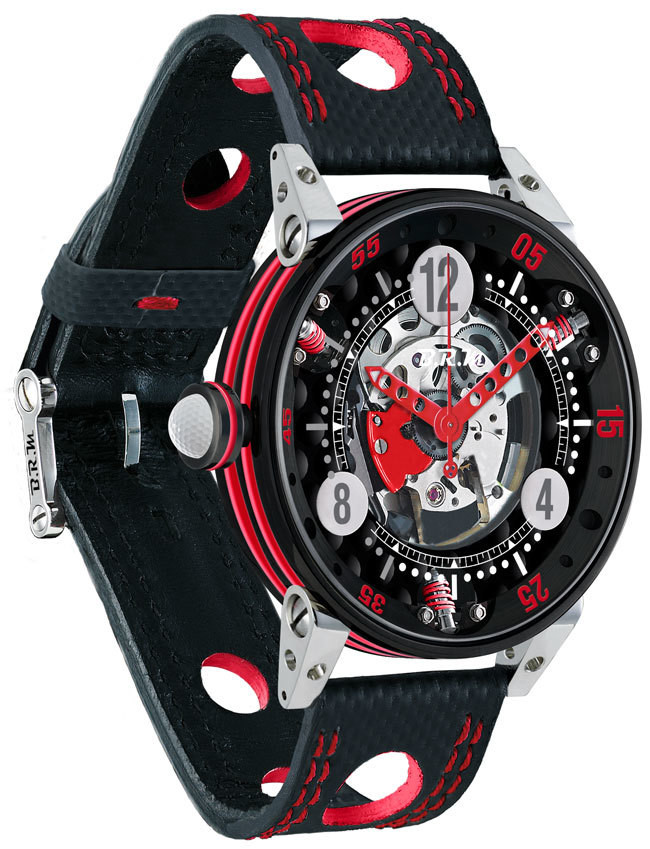 Brm Gulf Watch Replica BRM Golf Black Skeleton Dial Red GF6-44-SA-N-SQ-AR