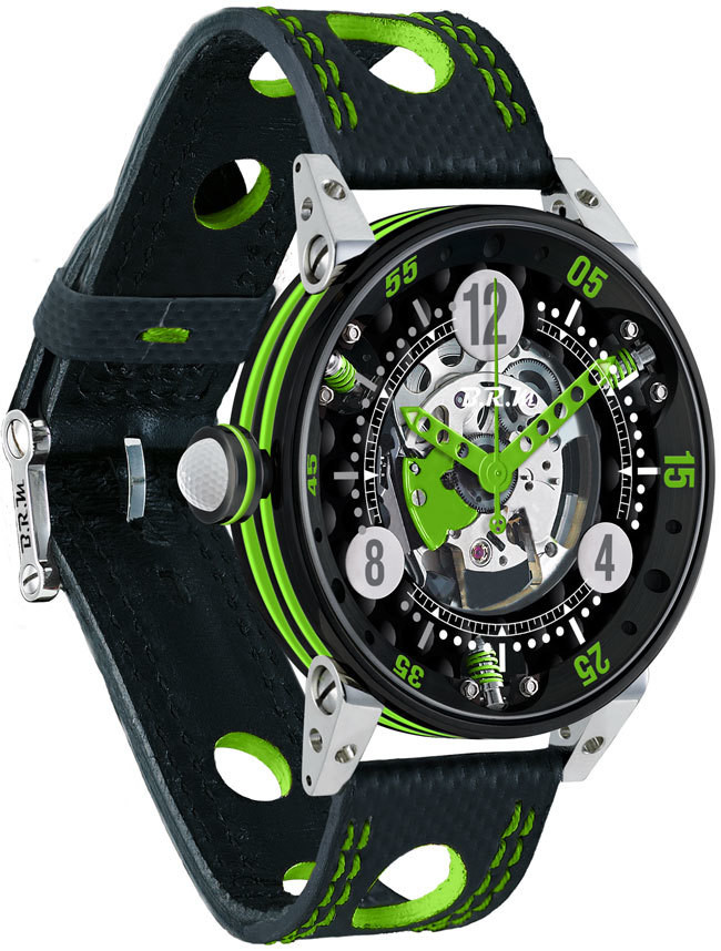 Brm Gulf Watch Replica BRM 6-44 Golf Black Dial Green GF6-44-SA-N-SQ-AVP