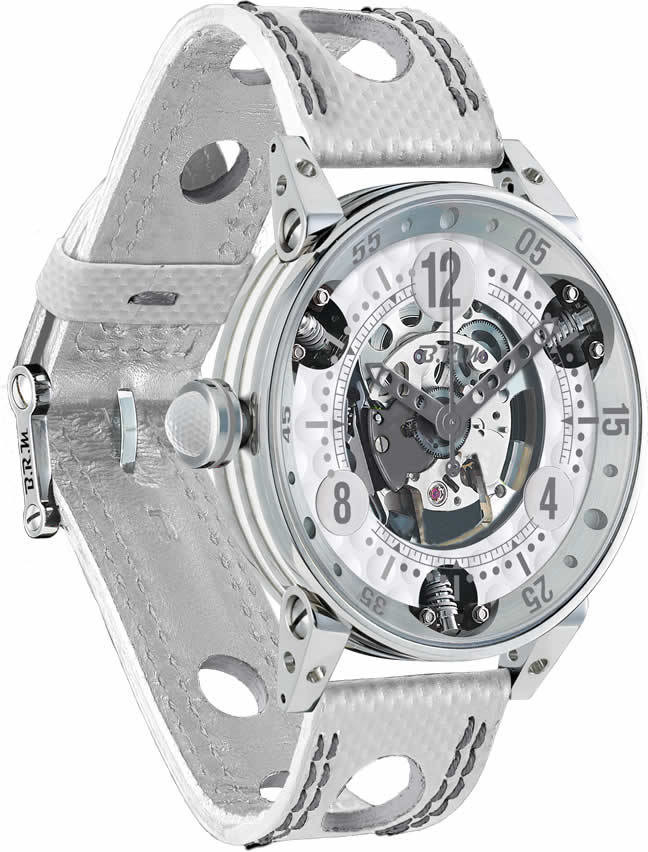 Brm Gulf Watch Replica BRM Golf White Skeleton Grey GF6-44-SA-SQ-AG