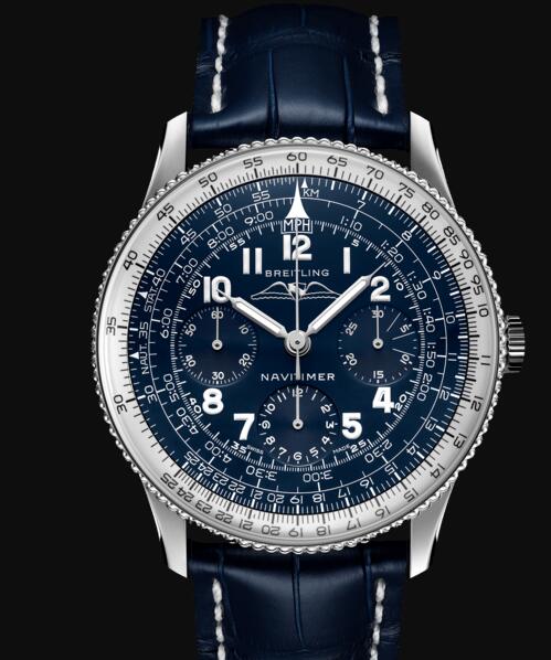 Breitling Navitimer 1959 Edition Platinum - Blue Replica Watch LB0910211C1P1