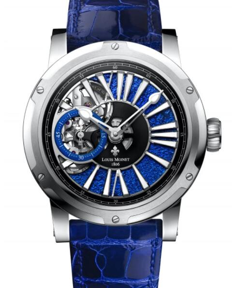 Louis Moinet Metropolis Magic Blue Replica Watch LM-45.10.20