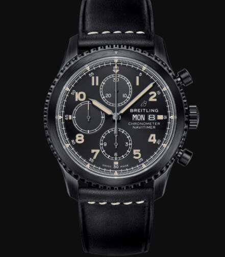 Breitling Navitimer 8 Chronograph 43 DLC-Coated Stainless Steel - Black Replica Watch M13314101B1X1