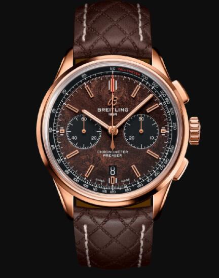 Breitling Premier B01 Chronograph 42 Bentley Centenary Limited Edition 18k Red Gold - Brown Replica Watch RB01181A1Q1X1