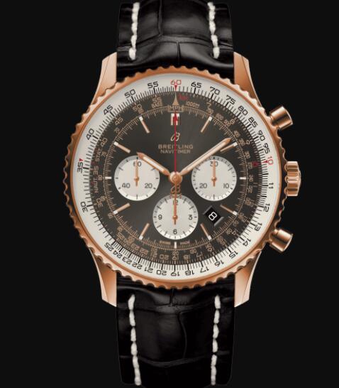 Breitling Navitimer B01 Chronograph 46 18k Red Gold - Anthracite Replica Watch RB0127121F1P1