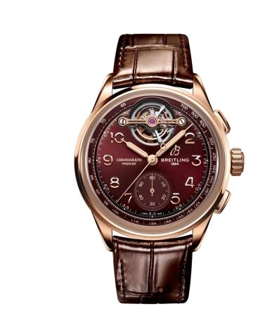 Breitling Premier Heritage B21 Chronograph Tourbillon Red Gold Replica Watch RB21202A1K1P1