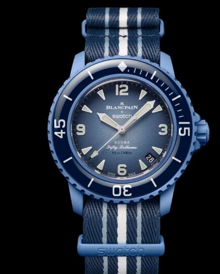 Swatch x Blancpain Scuba Fifty Fathoms Atlantic Ocean Replica Watch SO35A100