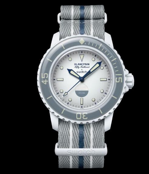 Swatch x Blancpain Scuba Fifty Fathoms Antarctic Ocean Replica Watch SO35S100