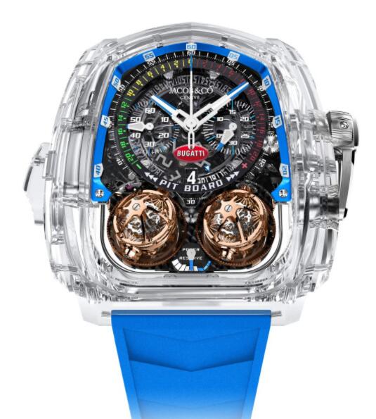 Jacob and Co Twin Turbo Furious Bugatti Sapphire Crystal Replica Watch TT220.80.AA.AB.ABVEA