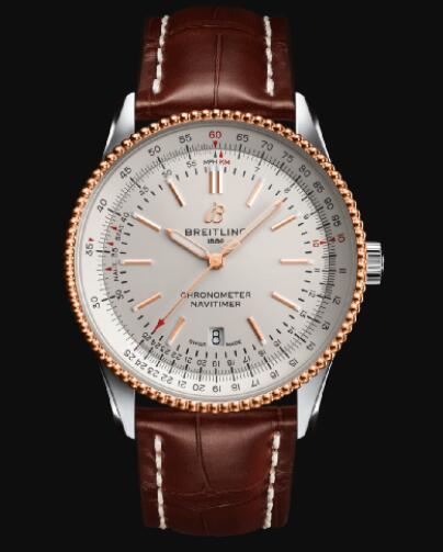 Breitling Navitimer Automatic 41 Stainless Steel & 18k Red Gold - Silver Replica Watch U17326211G1P1
