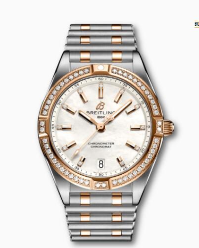 Breitling Chronomat 32 Stainless Steel & 18k Red Gold (Gem-set) Mother-Of-Pearl U77310591A2U1 Replica Watch