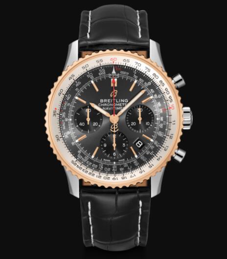 Breitling Navitimer B01 Chronograph 43 Stainless Steel & 18k Red Gold - Anthracite Replica Watch UB0121211F1P1