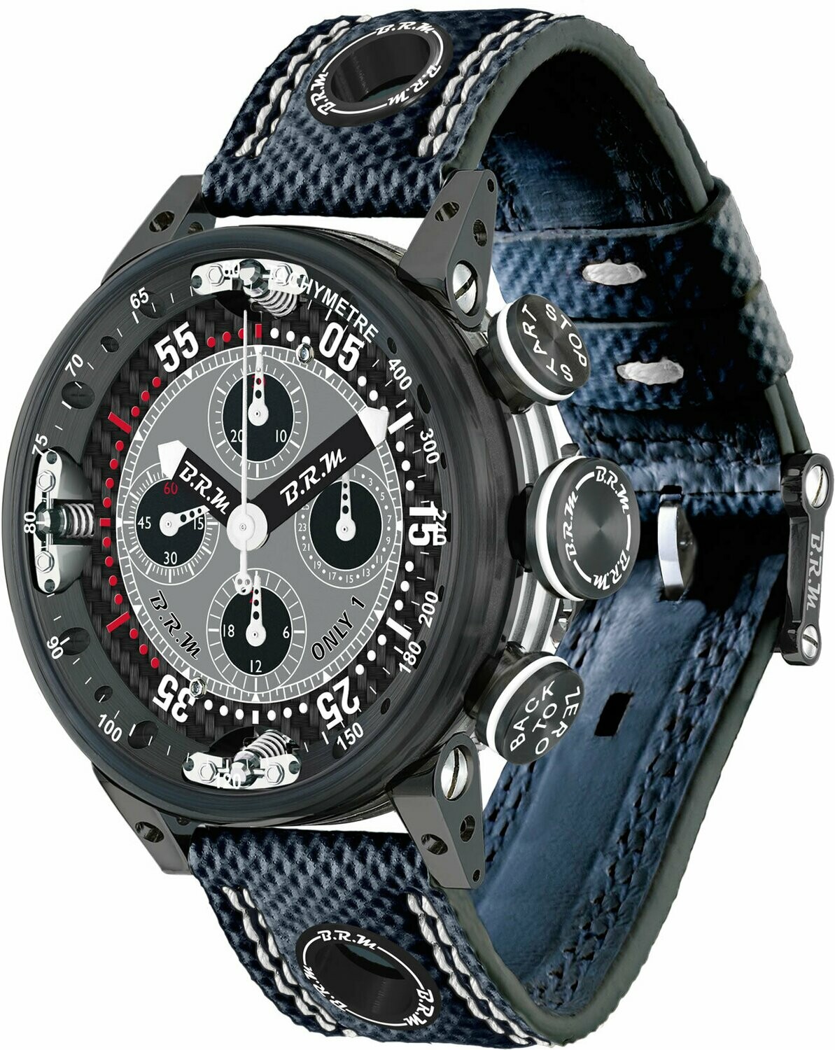 High Quality B.R.M Replica Watches For Sale BRM Chronograph Quantieme Perpetual Black V12SA-46-DTQ-B