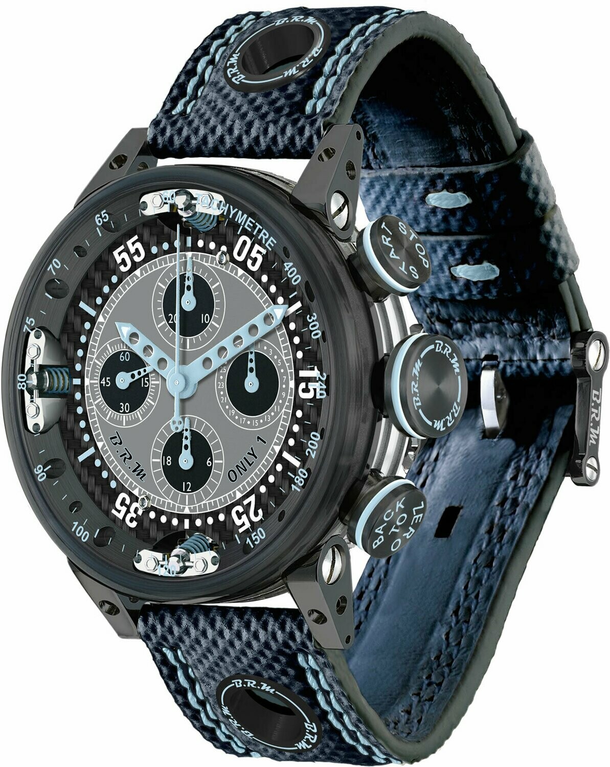 High Quality B.R.M Replica Watches For Sale BRM Chronograph Quantieme Perpetual Black V12SA-46-DTQ-B