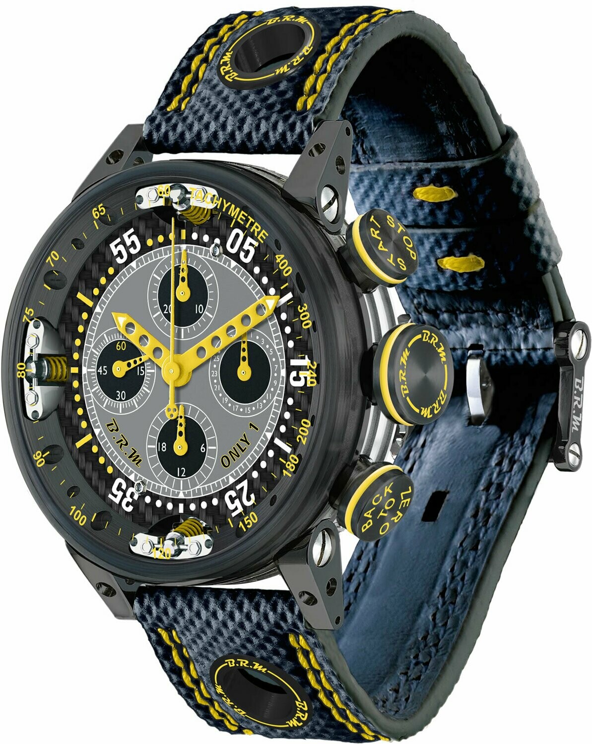 High Quality B.R.M Replica Watches For Sale BRM Chronograph Quantieme Perpetual Yellow V12SA-46-DTQ-J