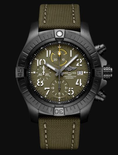 Breitling Avenger Chronograph 45 Night Mission DLC-Coated Titanium Replica Watch V13317101L1X2