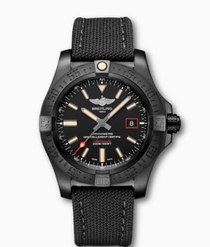 Breitling Avenger Blackbird 44 DLC-Coated Titanium Black V17311101B1W1 Replica Watch