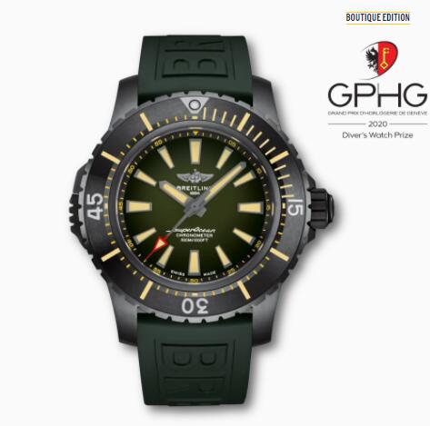 Breitling Superocean Automatic 48 DLC-Coated Titanium Green V17369241L1S2 Replica Watch